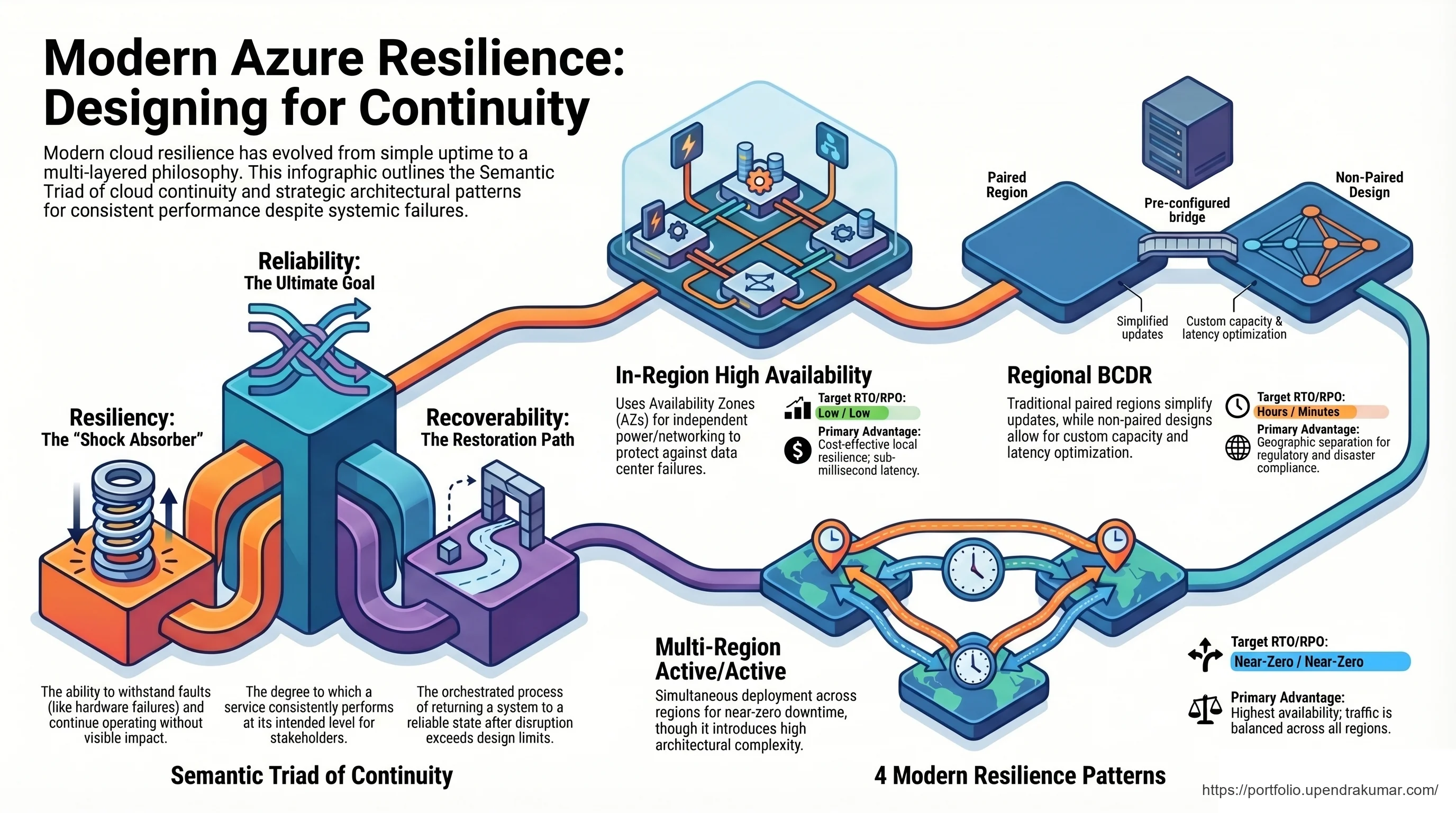 Modern Azure Resilience: Semantic Triad and 4 Patterns Infographic