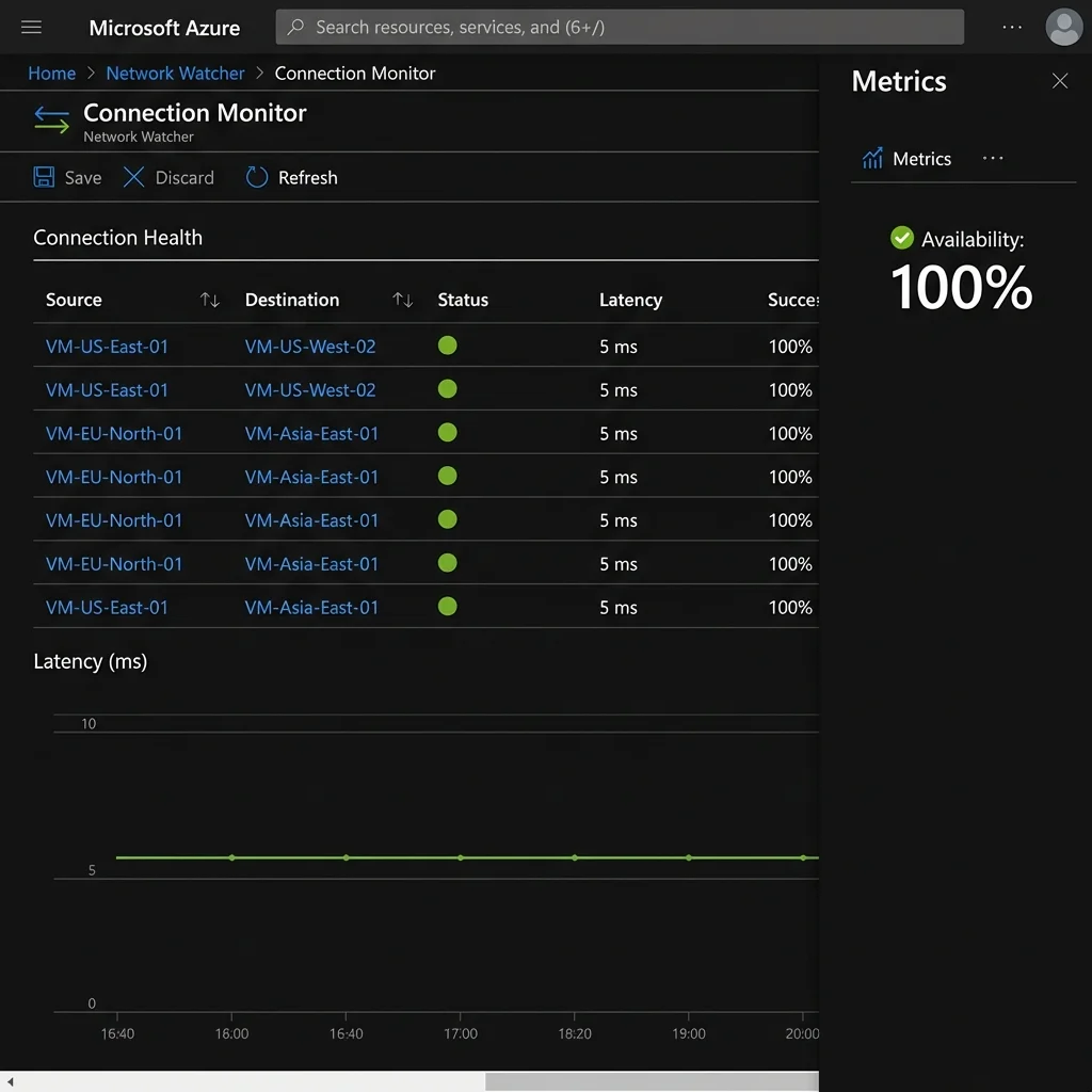 Azure Connection Monitor: Authentic Path Validation Results